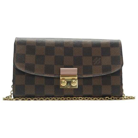 Louis Vuitton Croisette Brown Damier Ebene Canvas Shoulder Bag 880-052825 - Picture 1 of 12